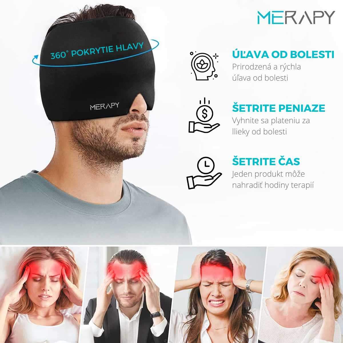 Čiapka na migrénu a bolesť hlavy - Headmask